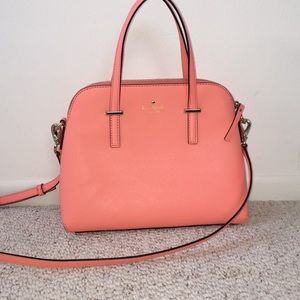 Kate Spade Coral colored Cross Body or arm Tote